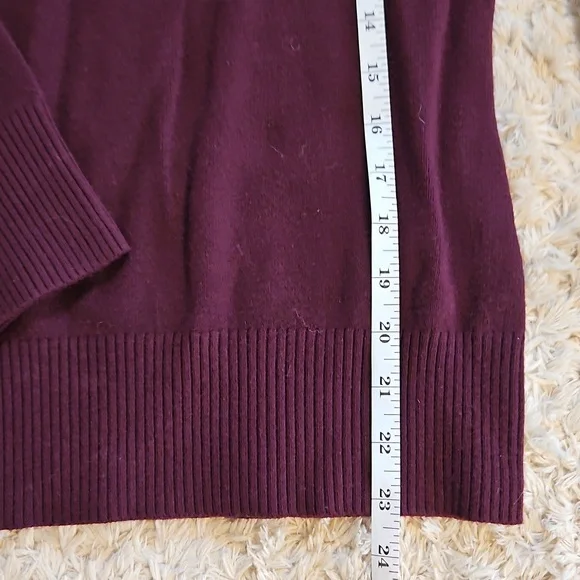 French Connection Burgundy Knit Turtleneck Sweater - Picture 3 of 6